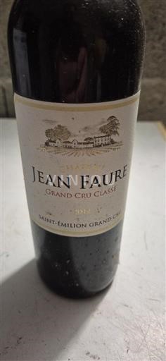 Vin Rouge sec Château Jean Faure 2012 France Bordeaux Saint-Émilion Grand Cru AOC Grand Cru Classé