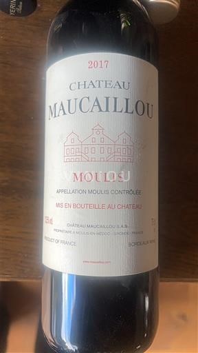 Vin Rouge sec Château Maucaillou 2017 France Bordeaux AOC