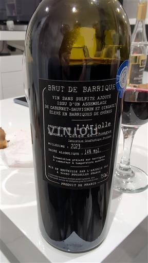 Languedoc-Roussillon Côtes de Thongue L'Arjolle Brut de Barrique 2023