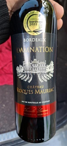 Bordeaux Château Roques Mauriac Damnation 2020