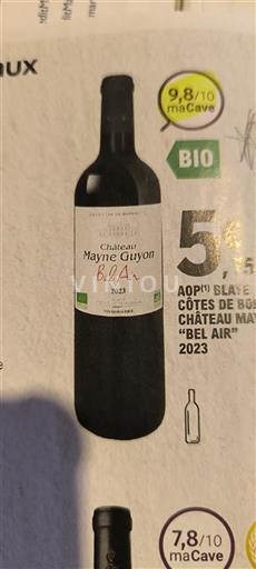 Bordeaux Blaye-côtes-de-bordeaux Château Mayne Guyon Bel Air 2023