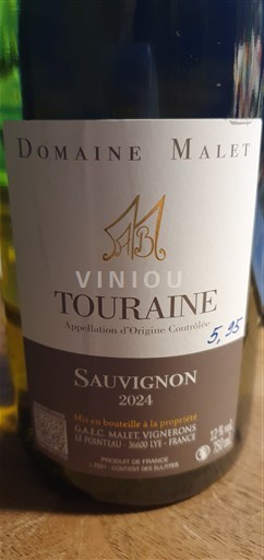 Loire-dalen Touraine Domaine Malet 2024