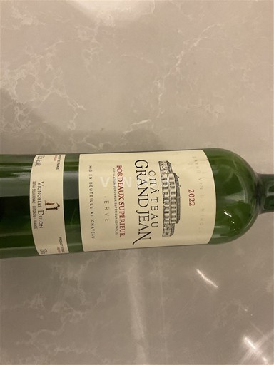 Bordeaux Bordeaux Supérieur Château Grandjean 2022