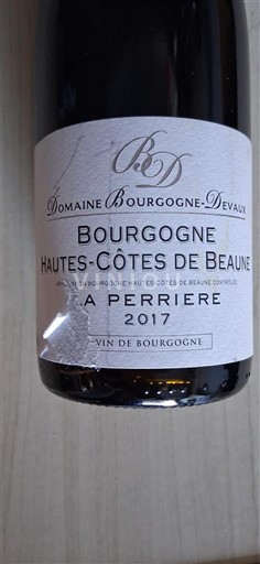 Borgoña Hautes Côtes de Beaune Domaine Bourgogne-Devaux A Perriere 2017