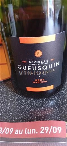Champagne Šampanské Nicolas Gueusquin Brut Tradition Neročník