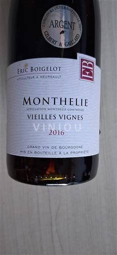 Bourgogne Monthélie Eric Boigelot Vieilles Vignes 2016