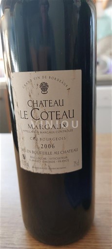 Bordeaux Margaux Château Le Coteau 2006