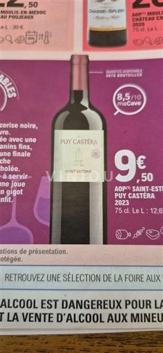 Bordeaux Saint-Estèphe Puy Castera 2023 2023