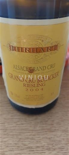 Alsace Alsace Grand Cru Grand Cru Ehrhart Grand Cru Rosacker 2004
