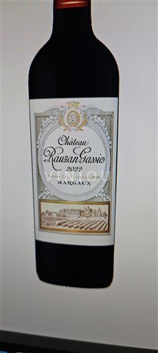 Bordeaux Margaux Grand Cru Château Rauzan-Gassies 2020