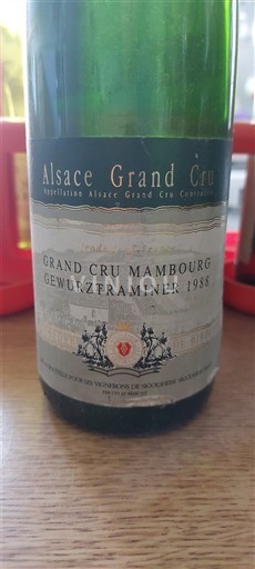Alsazia Non specificato Grand Cru Les Vignerons de Sigolsheim Grand Cru Mambourg Gewurztraminer 1988