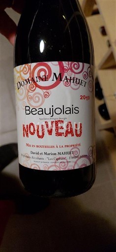 Beaujolais Domaine Mahuet Nouveau 2019