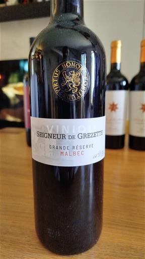 Sud-Ouest Cahors Seigneur de Grezette Grande Réserve Malbec 2022