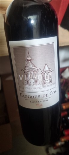 Vin Rouge sec Les Pagodes de Cos Château Cos Estournel 2016 France Bordeaux Saint-Estèphe AOC