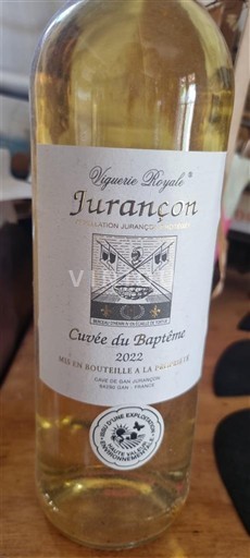 Lounais-Ranska Jurançon Vignerie Royale du Baptême 2022