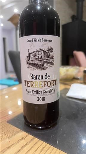 Bordeaux Saint-Émilion Grand Cru Grand Cru Baron de Terrefort 2018