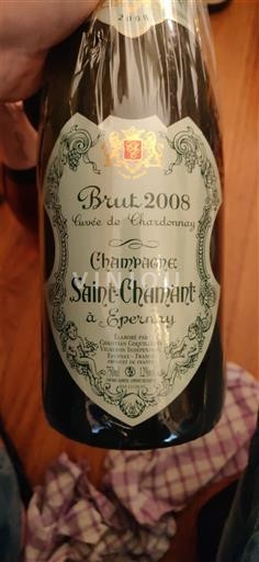Vin Effervescent Blanc brut Cuvée de Chardonnay Saint-Chamant 2008 France Champagne AOC methode_traditionnelle blanc_de_blancs