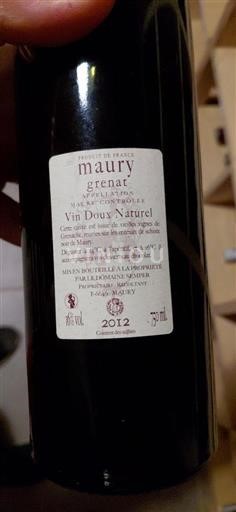 Roussillon Maury Semper Grenat 2012