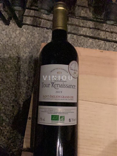 Bordeaux Saint-Émilion Grand Cru Grand Cru Château Tour Renaissance 2019