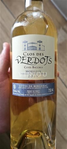 Sudoeste Côtes-de-Bergerac Clos des Verdots Bacchus 2019