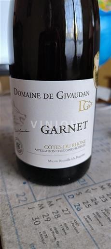 Thung lũng Rhône Côtes-du-rhône Domaine Givaudan Garnet 2022