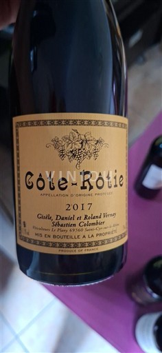 Rhônen laakso Côte-rôtie Vernay 2017