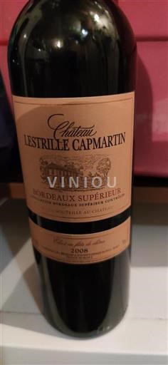 Bordeaux Bordeaux Supérieur Château Lestrille Capmartin 2008