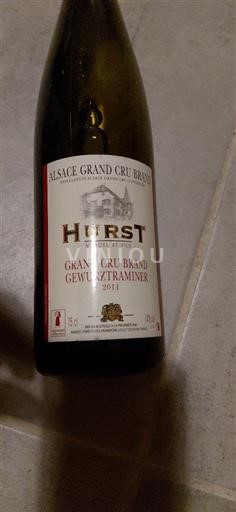 Alsace Gewurztraminer Grand Cru Hurst Grand Cru Brand Gewurztraminer 2011