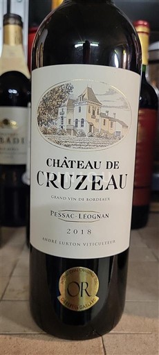 Bordéus Pessac-Léognan Château Cruzeau 2018