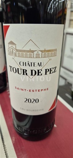 Vin Rouge sec Château Tour de Pez 2020 France Bordeaux Saint-Estèphe AOC Cru Bourgeois