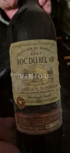 Bordeaux Bordeaux Supérieur Roc du Bel Air 2007