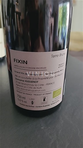 Burgund Fixin Domaine Huguenot Terre Brune 2023