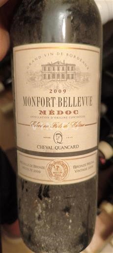 Bordeaux Médoc Monfort Bellevue 2009