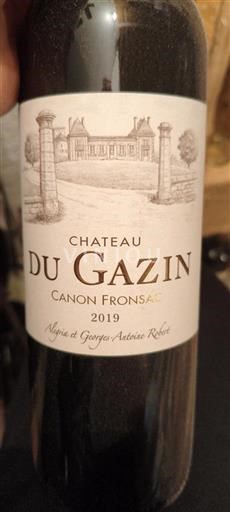 Bordeaux Canon-Fronsac Château Gazin 2019