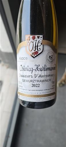 Alsace Gewurztraminer Ostertag-Lourimann Douceurs D'Automne 2022