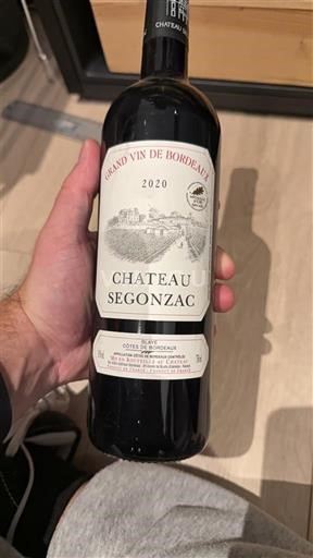 Bordeaux Blaye-côtes-de-bordeaux Château Segonzac 2020