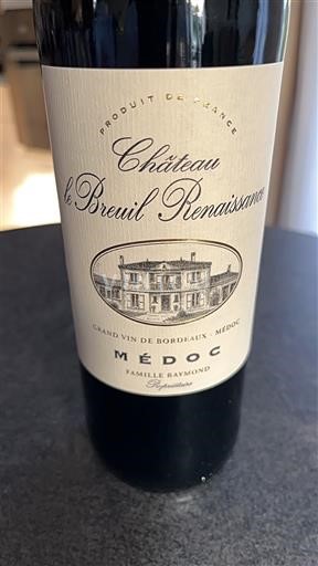 Bordeaux Médoc Château Le Breuil Renaissance Renaissance 2018