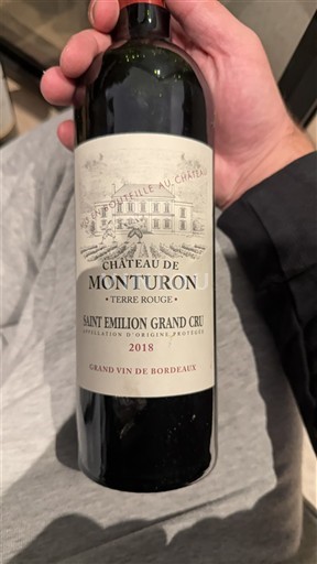 Bordeaux Saint-Émilion Grand Cru Grand Cru Château Monturon Terre Rouge 2018
