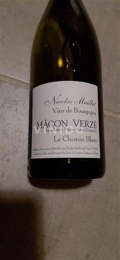 Burgundy Mâcon and Mâcon-Villages Nicolas Maillet. Macon Verzé Le Chemin Blanc 2022