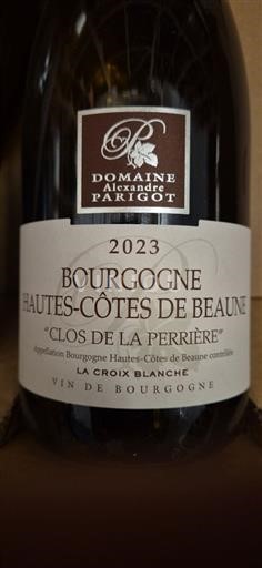 Borgogna Hautes Côtes de Beaune Domaine Alexandre Parigot Clos de la Perrière 2023