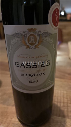 Bordeaux Margaux Château Gassies 2020
