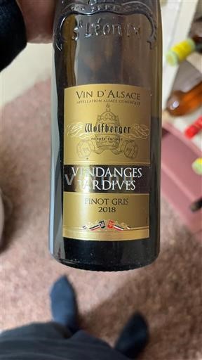Alsace Vendanges Tardives Wolfberger Vendanges Tardives Pinot Gris 2018