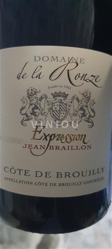 Beaujolais Côte-de-brouilly Domaine La Ronze Expression Jean Braillon 2023