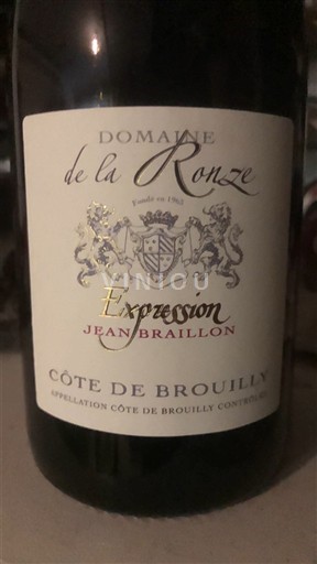 Beaujolais Côte-de-brouilly Domaine La Ronze Expression Jean Braillon 2023