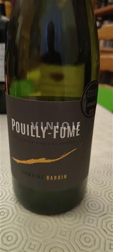 Vin Blanc sec Domaine Bardin 2024 France Vallée de la Loire Pouilly-fumé AOC