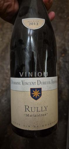 Bourgogne Rully Domaine Vincent Dureuil-Janthial Maizières 2013