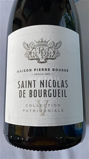 Vin Rouge sec Collection Patrimoniale Maison Pierre Bourré 2024 France Vallée de la Loire Saint-Nicolas-De-Bourgueil AOC