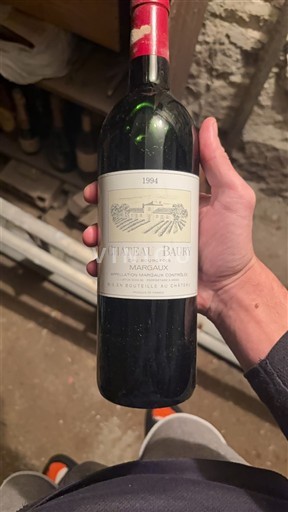 Vin Rouge sec Château Baury 1994 France Bordeaux Margaux AOC