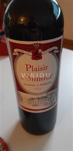 Bordeaux Lalande-de-pomerol Château Siaurac Plaisir de Siaurac 2022