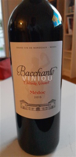 Bordeaux Médoc Château Nouvel Bacchante 2015